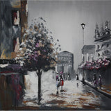 Tablou pictat manual Plimbare, Mendola Interior, 60x60cm