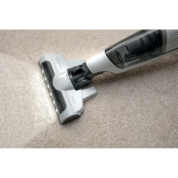 Aspirator Vertical HISENSE Hi-Style II HVC5232W, 0.5l, 21.6V, Autonomie maxima 60 min, Alb-Negru