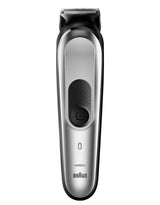Trimmer 10 in 1 multifunctional pentru ingrijirea parului corporal, Braun MGK7220, 13 optiuni de reglare a lungimii, timp de functionare 100 de minute, gri