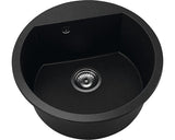 Chiuveta Bucatarie Rotunda Fat Avangard 223 Ø51 Cm, Fatgranit Black Metallic