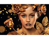 Tablou Canvas Pt6065 Gold Roses 80x125 Cm