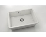 Chiuveta Bucatarie Cu O Cuva Fat Avangard 236 66x46 Cm Fara Picurator, Montare Sub Blat, Fatgranit White
