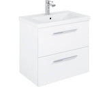 Set Mobilier Eliana, 80 cm, Include Baza Lavoar si Lavoar, Alb