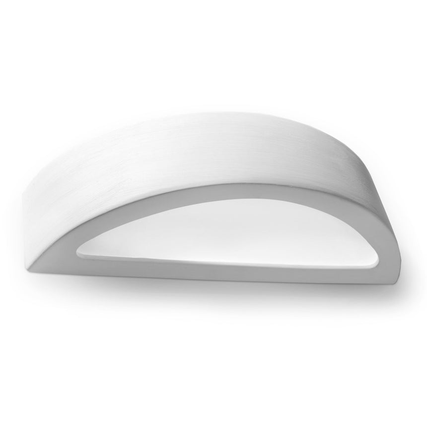 Lampa de perete Atena alba ceramica 1 bec semicircular modern de interior