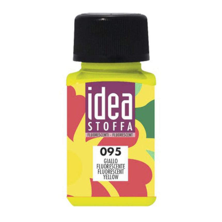 Vopsea Decorativa pentru Tesaturi Idea Stoffa Maimeri - Fluorescent Yellow - 60 ml
