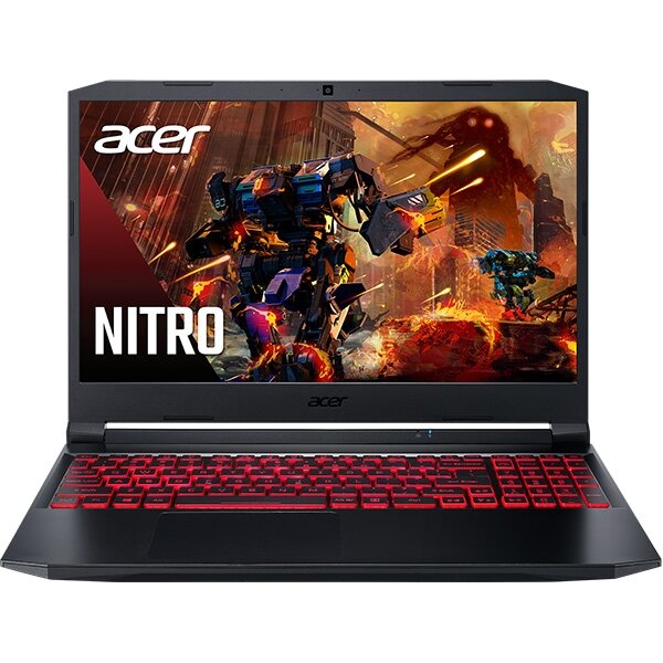 Laptop Gaming ACER Nitro 5 AN515-57-52F5, Intel Core i5-11400H pana la 4.5GHz, 15.6" Full HD, 8GB, SSD 512 GB, NVIDIA GeForce GTX 1650 4GB, Free DOS, Negru