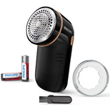 Aparat de curatat scame Philips GC026/80, Rotire a lamei de pana la 8800 rotatii/min pentru indepartare eficienta, potrivit pentru toate tipurile de haine, 2 baterii AA Philips incluse, negru