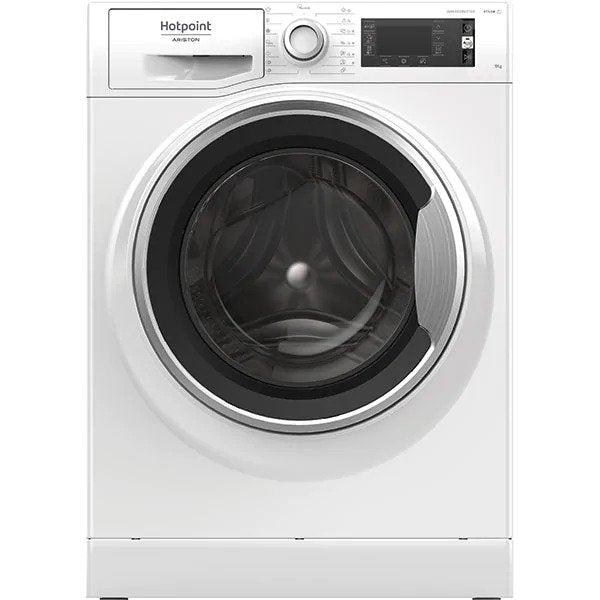 Masina de spalat rufe Hotpoint Natis NLCD 945 WS A EU N, 9kg, 1400 RPM, Clasa B, Steam Refresh, Steam Hygiene, Motor Inverter, Display LCD, Alb