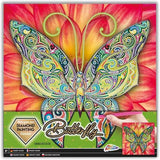Pictura pe numere diamant pe panza Fluture 30 x 30 cm