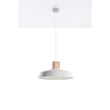 Lampa suspendata Afra gri beton, nu se aplica niciun bec semicircular industrial de interior