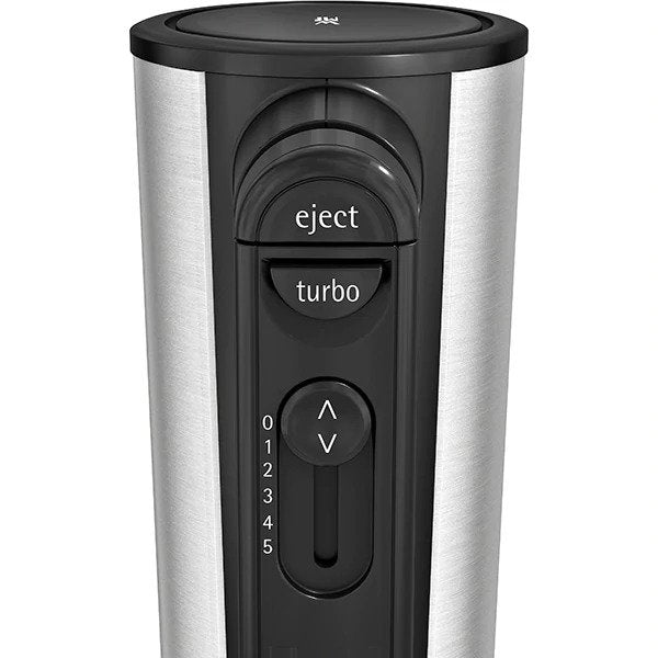 Mixer de mana WMF Kult X 416560011, 400W, 5 trepte viteza, Argintiu-Negru