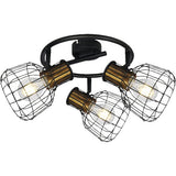 Plafoniera Grimy PL3 E27 max. 3x40W, negru/bronz