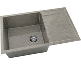 Chiuveta Bucatarie Cu O Cuva Fat Avangard 228 80x49 Cm, Cu Picurator, Reversibila, Granixit Space Gray