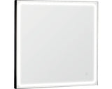 Oglinda Baie cu Iluminare LED Focco Mia 100x80 cm, Rama Neagra, IP 44