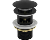 Ventil Jungborn Push-open 1 1/4", Pentru Lavoar Omega, Lambda Si Iota, Negru Mat