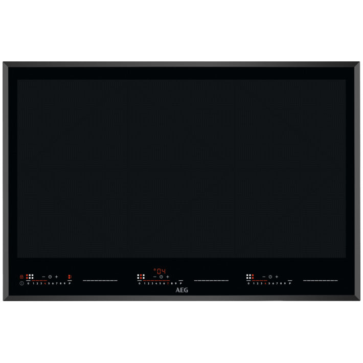 Plita incorporabila AEG IKE86688FB, Inductie, 6 zone de gatit, Total Flex, Control touch, Booster, Bridge, Timer, Oprire automata, Detectarea vaselor, 80 cm, Negru