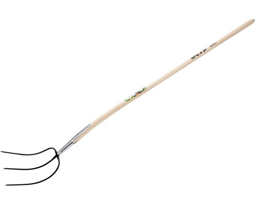 Furca pentru resturi vegetale/fan cu 3 dinti, coada din lemn de frasin, 130 cm