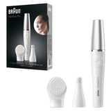 Epilator Facial, Braun FaceSpa Pro, Alb/Argintiu