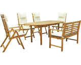 Set Mobilier Gradina Garden Place Alina 6 Piese 6 Locuri Lemn/alb