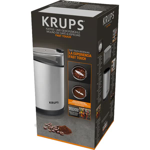 Rasnita de cafea, Krups, GX204D10, 200W, 85g, Argintiu
