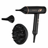 Uscator de par Rowenta Ultimate Experience Maestria CV9920F0, 2000W, 3 trepte de temperatura, set complet de accesorii, jet de aer rece constant, difuzor, negru/maro