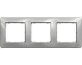 Rama Aparataje Schneider Sedna Design 3 Posturi, Montaj Orizontal, Aluminiu