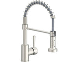 Baterie Bucatarie Cu Dus Pentru Vase Tiber Finisaj Inox Periat Mat 147207