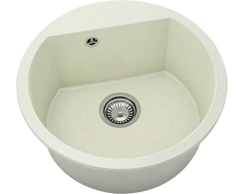 Chiuveta Bucatarie Rotunda Fat Avangard 223 Ø51 Cm, Granixit Arctic