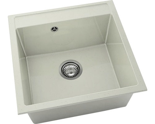 Chiuveta Bucatarie Cu O Cuva Fat Avangard 225 51x51 Cm, Fara Picurator, Granixit Arctic