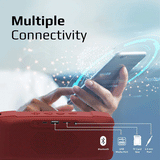 Boxa Portabila PROMATE Outbeat, Bluetooth, MicroSD, Radio FM, Rosu