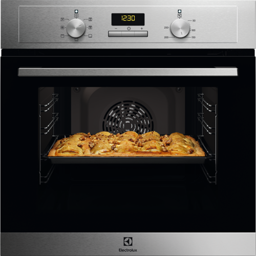 Cuptor incorporabil Electrolux EOH3C00BX, Electric, 65 l, 7 programe, Convectie, Grill, Autocuratare catalitica, Clasa A, Inox antiamprenta