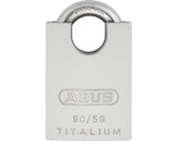Lacat Aluminiu Abus 90rk Titalium 50mm, Belciug Ø9, 5mm, 2 Chei