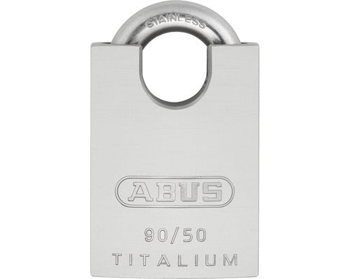 Lacat Aluminiu Abus 90rk Titalium 50mm, Belciug Ø9, 5mm, 2 Chei
