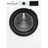 Masina de spalat rufe Slim Beko BM5WFSU67415W,7 kg, 1400 RPM, Clasa A, HomeWhiz prin WiFi, SteamCure, AddXtra, Motor ProSmart Inverter, AddXtra, Alb, usa Piano Black