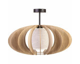Lustra Modern E27 Max. 1x60w, Textil/stejar