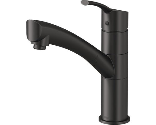 Baterie De Bucatarie Lenz Nexo Neagra, Cu Dus Extractibil