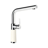Baterie bucatarie inalta cu dus extractibil SC-540, 2 tipuri de jet, cartus ceramic, Cristadur Polaris, alb