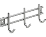 Cuier De Perete Cu 3 Carlige Hettich Modern 220x85x55 Mm, Otel Inoxidabil