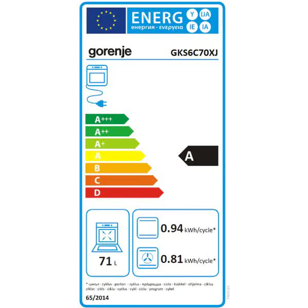 Aragaz GORENJE GKS6C70XJ, 4 Arzatoare, Gaz, Electric, L 60 cm, Grill, Inox