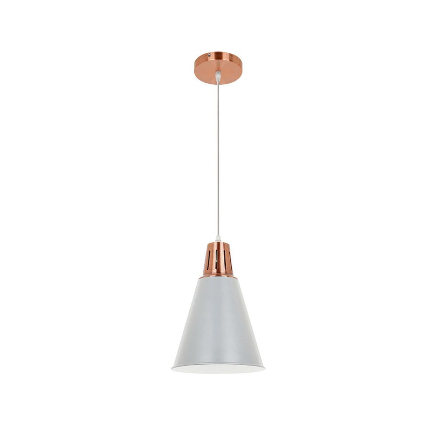 Pendul, Klausen, Metal, 138.5 cm, 1 x E27, 15W, Gri/Cupru