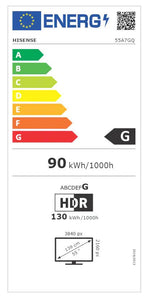 Televizor, Hisense, 55A7GQ, QLED Smart LED, 139 cm, 4K Ultra HD, Negru