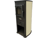 Semineu Pe Lemne, Carbune Blist Ekonomic Lux N Bej 5-7 Kw 90x46x40 Cm