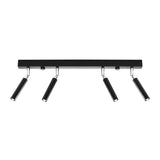 Lustra de tavan Eyetech negru din aluminiu cu 4 becuri tub moderne de interior