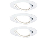 Spoturi Led Incastrate Base Gu10 5w Ø90 Mm, Becuri Led Incluse, Alb Mat, Pachet 3 Bucati