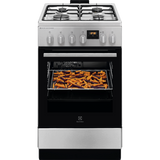 Aragaz Electrolux LKK564221X, Mixt, 4 arzatoare, Cuptor electric, Autocuratare catalitica, SteamBake, AirFry, Timer, Grill electric, Clasa A, 50 cm, Inox