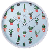 Ceas de perete NeXtime Cactus, 30cm, verde
