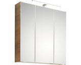 Dulap baie cu oglinda pelipal Quickset 353, iluminare LED, PAL, 65x16x70 cm stejar Riviera