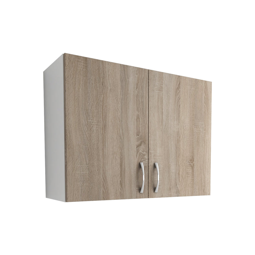 Corp Superior haaus Karo, 2 Usi, Stejar Sonoma Inchis/Alb, 80 x 30 x 60 cm