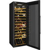 Racitor de vinuri Hoover HWC 200EELW/N, 81 sticle, Clasa G, Wi-Fi, Control electronic, Iluminare LED, H 146 cm, Negru