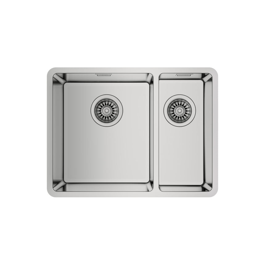 Chiuveta de bucatarie Teka, BE LINEA RS15 2B 580, montare sub blat, 2 cuve, inox lucios